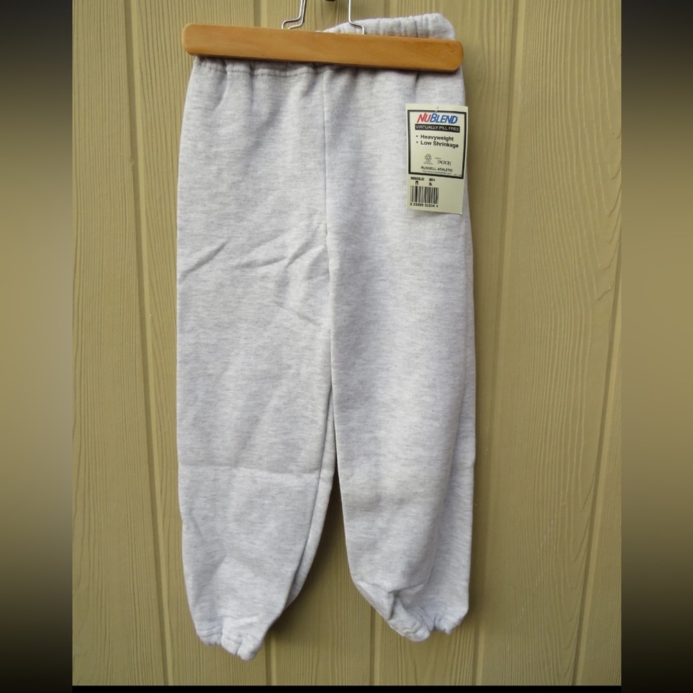 90s NWT Russell Athletic Light Gray Kids Joggers